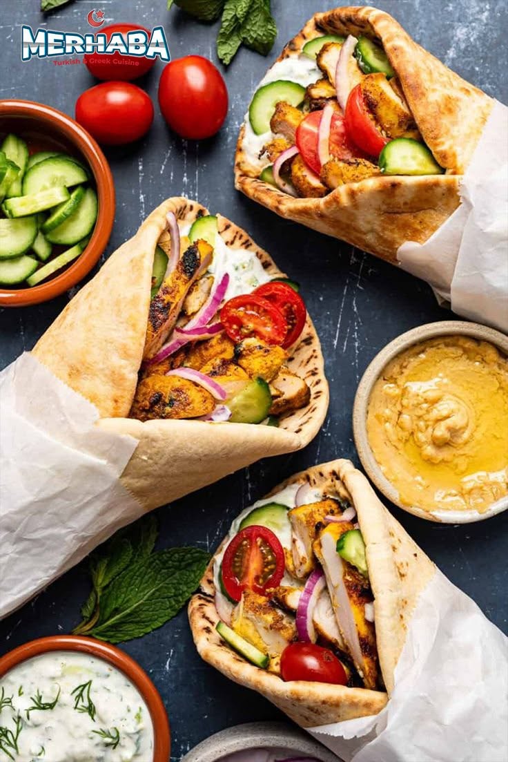 Tasty Shawarma Wraps Served at Merhaba Takeaway in Bellshill